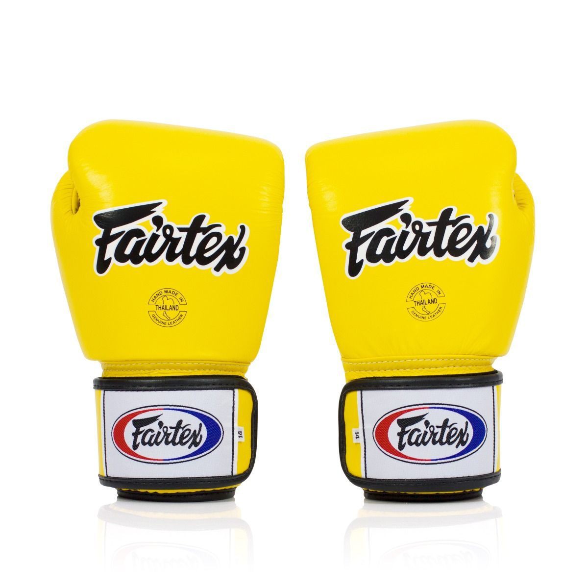 Fairtex Rękawice Bokserskie ze skóry naturalnej BGV1 Breathable Żółte