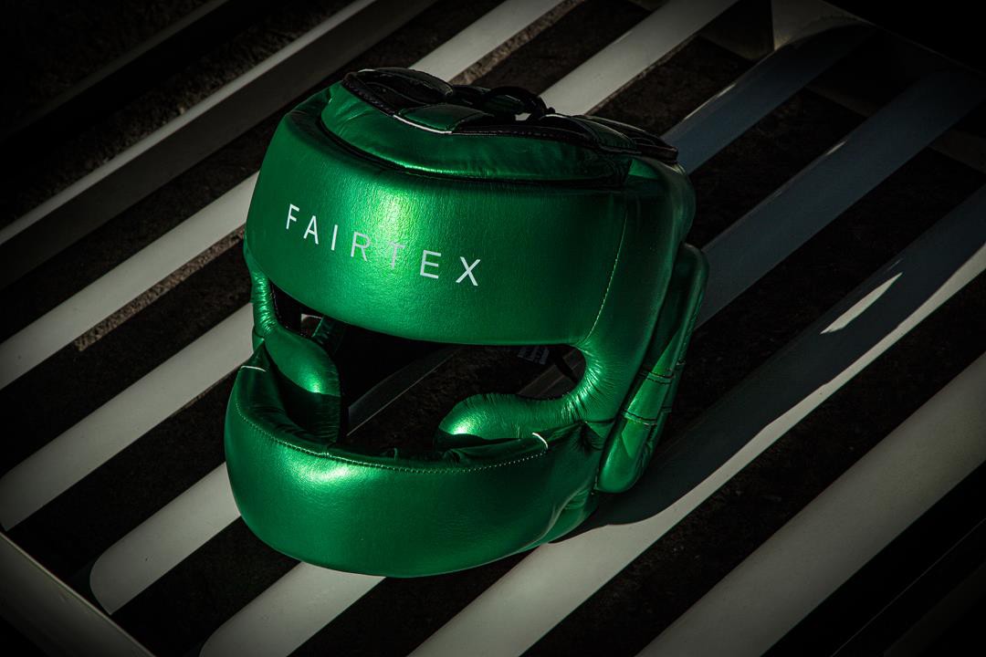 Fairtex Kask Bokserski Sparingowy HG17 z Ochroną Nosa Zielony