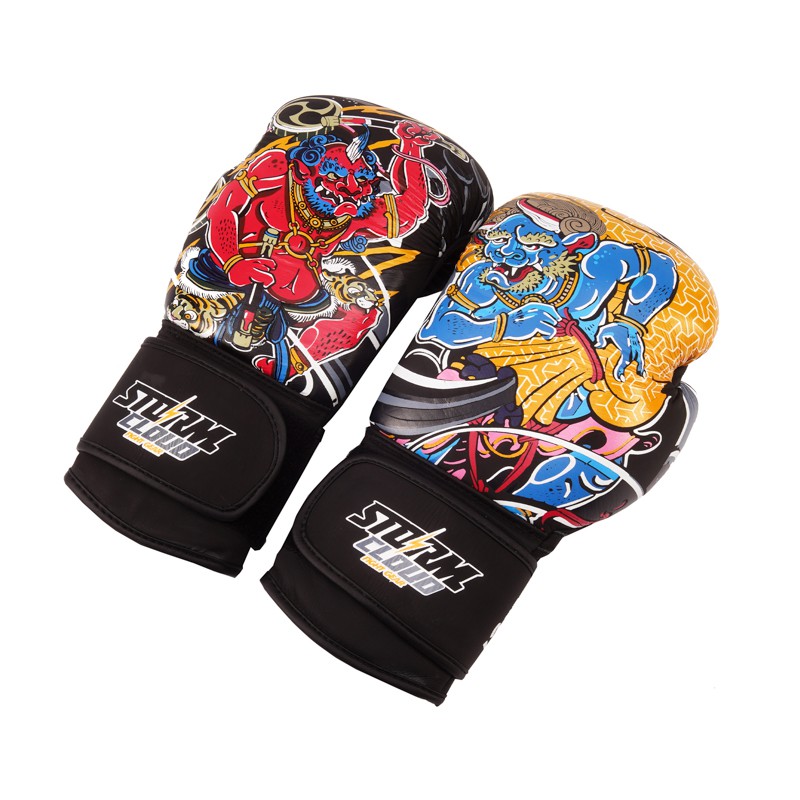 StormCloud Rękawice bokserskie ze skóry naturalnej Boxing Pro Daisho FUJIN & RAIJIN