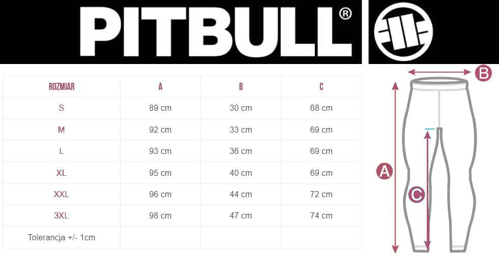 Pitbull Legginsy Treningowe Męskie Performance New Logo Czarne