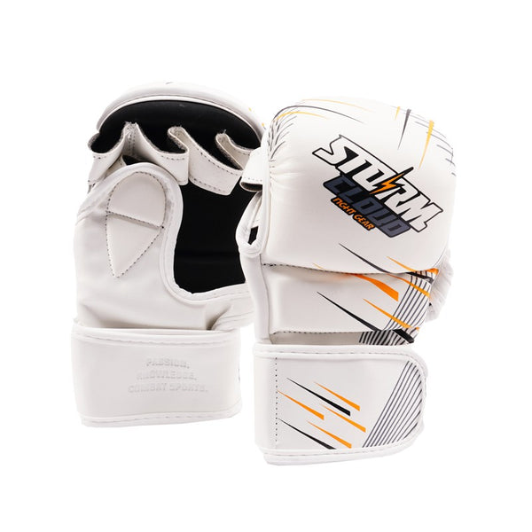 StormCloud Rękawice do MMA StarFall Sparingowe Biało-Żółte 7oz