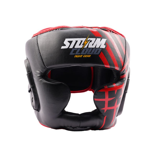 StormCloud Kask Bokserski Lynx Czarno-Czerwony