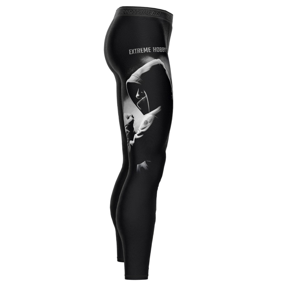 Extreme Hobby Legginsy Męskie HOOLS czarne