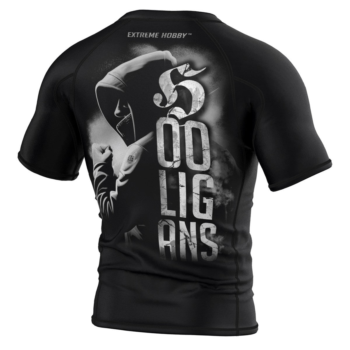 Extreme Hobby Rashguard Męski krótki rękaw HOOLS CZARNY