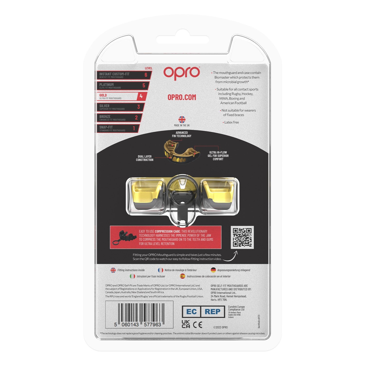 OPRO Ochraniacz na Zęby Gold GEN5 Grillz