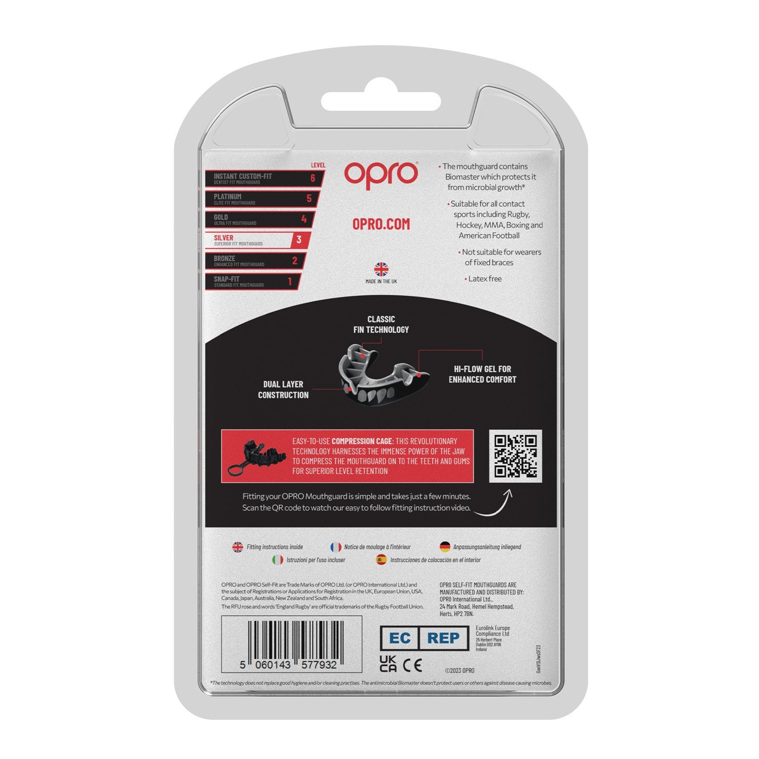 OPRO Ochraniacz na Zęby Silver GEN5 Jaws