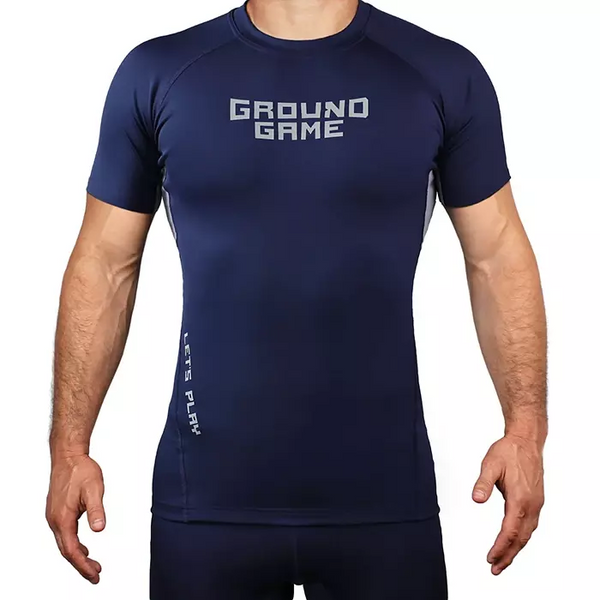 Ground Game Rashguard Męski krótki rękaw Skin Navy