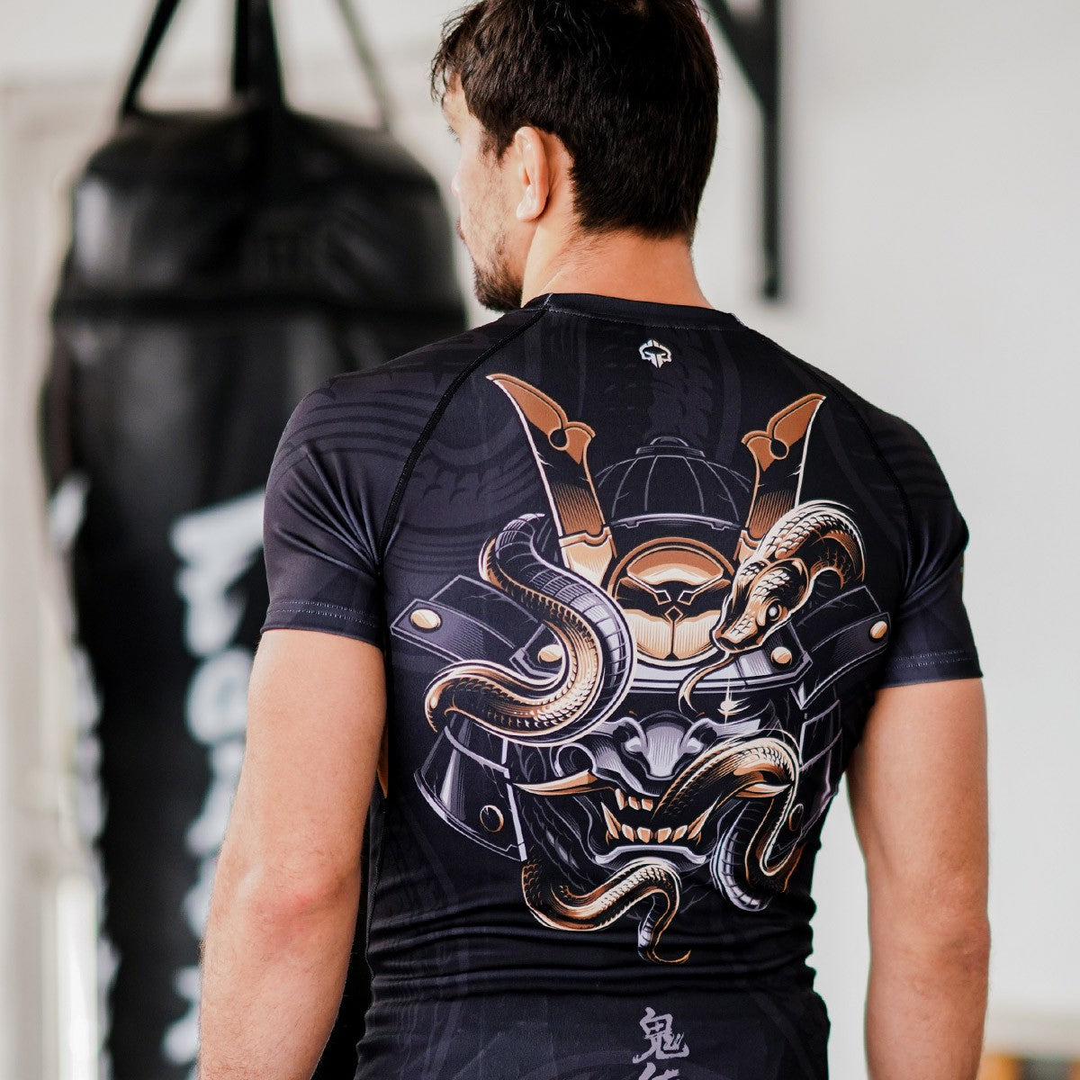 Ground Game Rashguard Męski krótki rękaw ONI Samuraj