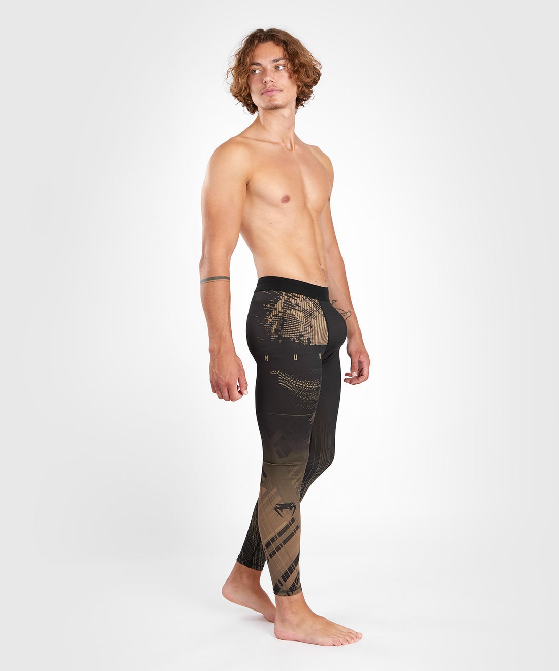 Venum Legginsy Męskie Gorilla Jungle Czarno Piaskowe