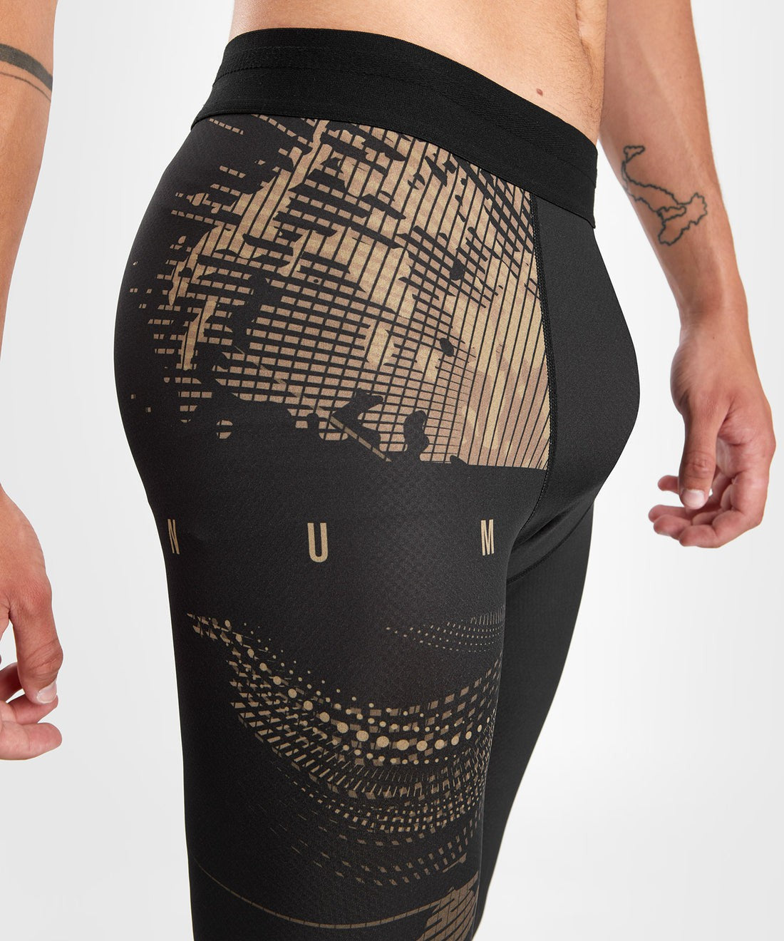 Venum Legginsy Męskie Gorilla Jungle Czarno Piaskowe