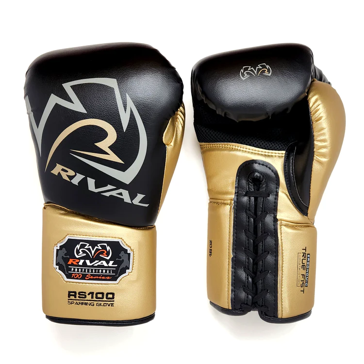 Rival Rękawice bokserskie sparingowe RS100 Professional Czarne