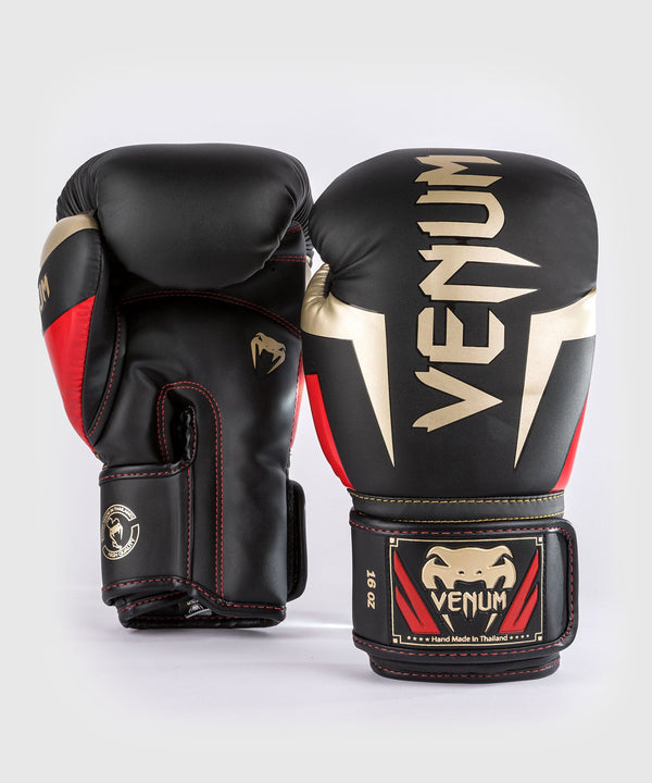 Venum Rękawice bokserskie Elite Black/Gold/Red