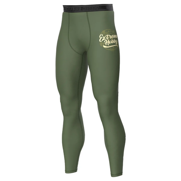 Extreme Hobby Legginsy Męskie BADGE khaki