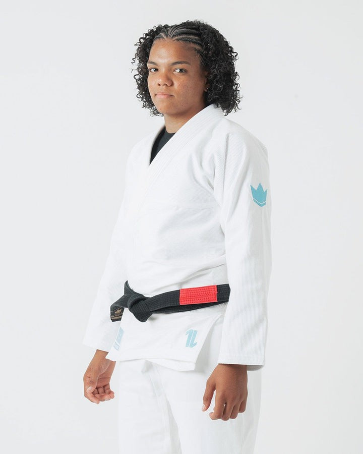 KiNGZ Kimono/Gi BJJ Damskie The One SkyBlue z białym pasem w komplecie