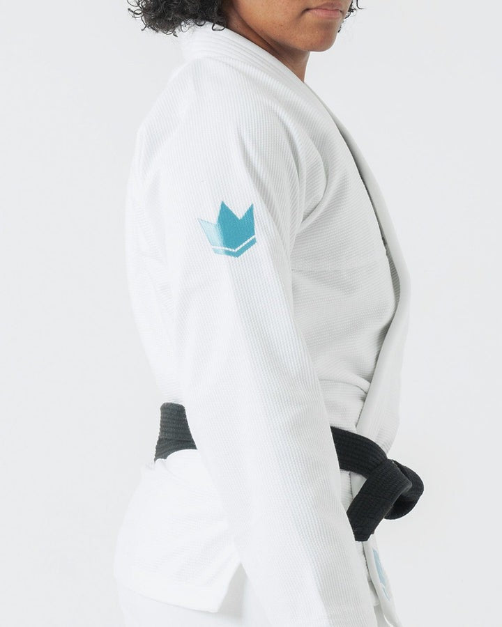 KiNGZ Kimono/Gi BJJ Damskie The One SkyBlue z białym pasem w komplecie