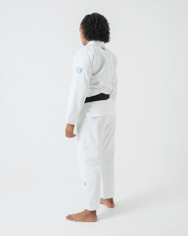 KiNGZ Kimono/Gi BJJ Damskie The One SkyBlue z białym pasem w komplecie