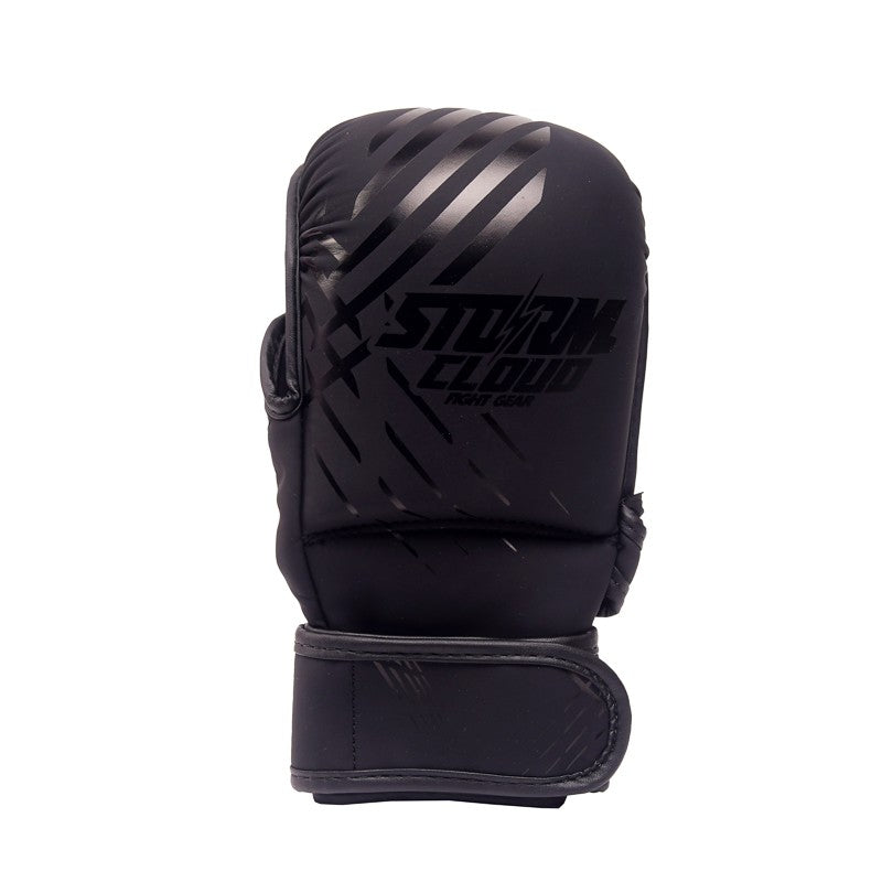 StormCloud Rękawice do MMA Lynx Sparingowe Czarno-Czarne 7oz