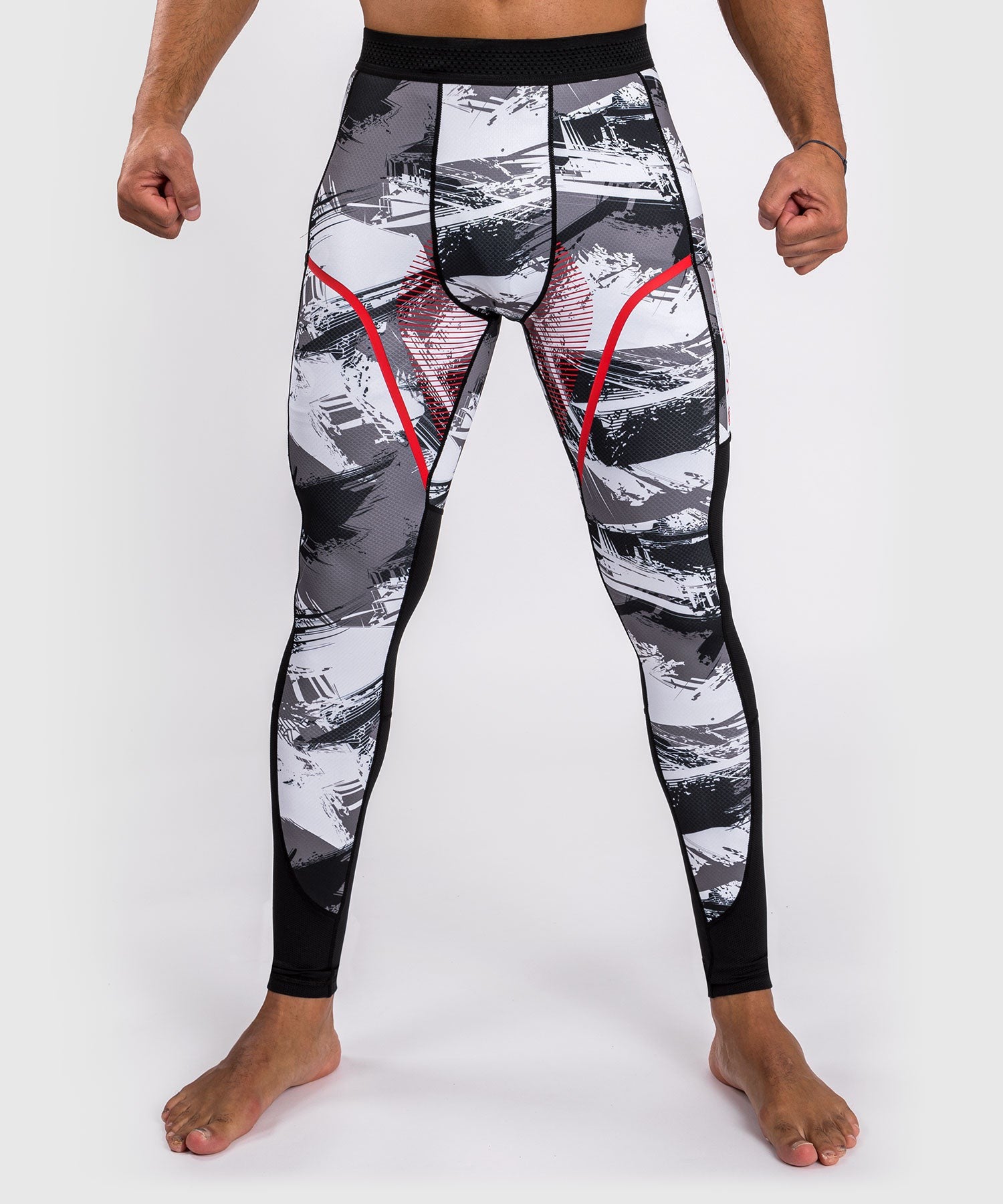 Venum Legginsy treningowe Męskie Electron 3.0 Szaro-Czerwone