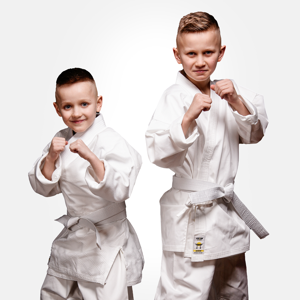 StormCloud Kimono do Karate dla Dzieci Seiken z białym pasem gratis