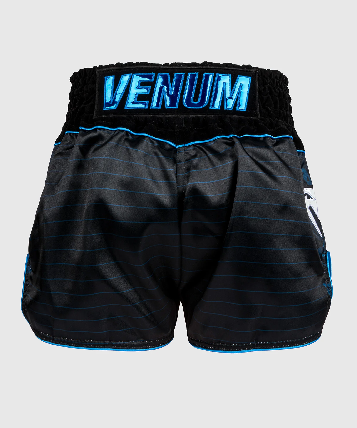 Venum Attack Spodenki do Muay Thai Czarno-Niebieskie
