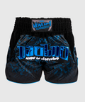 Venum Attack Spodenki do Muay Thai Czarno-Niebieskie