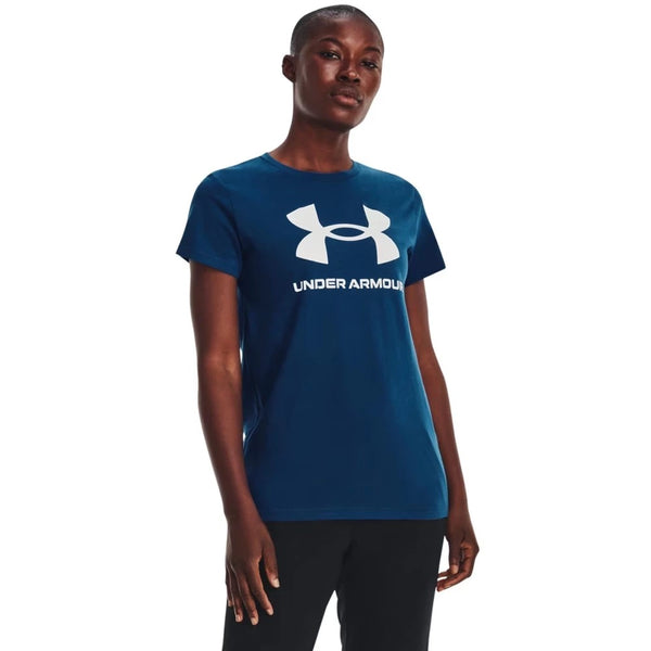 Under Armour T-shirt Damski Sportstyle Logo Niebieski