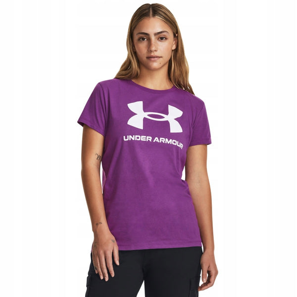 Under Armour T-shirt Damski Sportstyle Logo Fioletowy