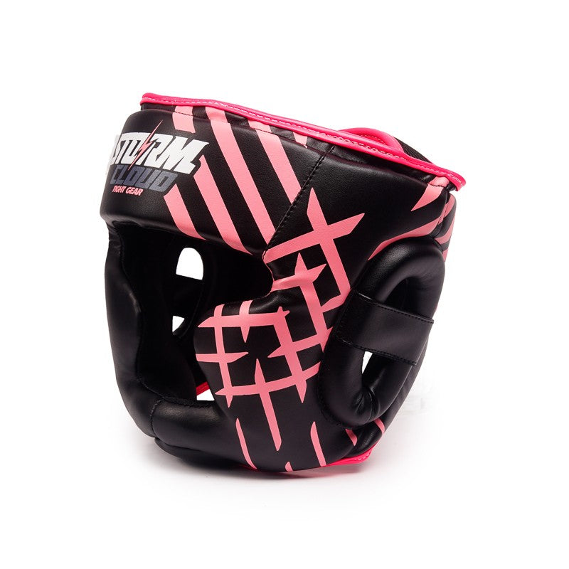 StormCloud Kask Bokserski dla dzieci Lynx Czarno-Różowy