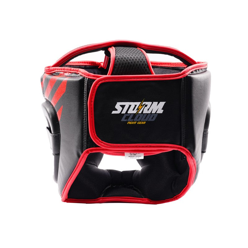 StormCloud Kask Bokserski dla dzieci Lynx Czarno-Czerwony