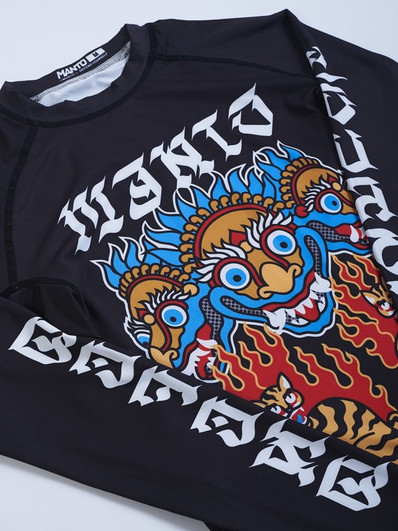 MANTO Rashguard Męski z Długim Rękawem TIGERS Czarny