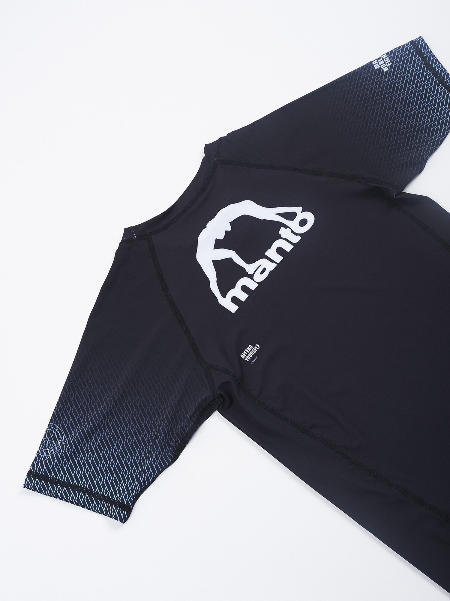 MANTO Rashguard Męski Krótki Rękaw RANK Czarny