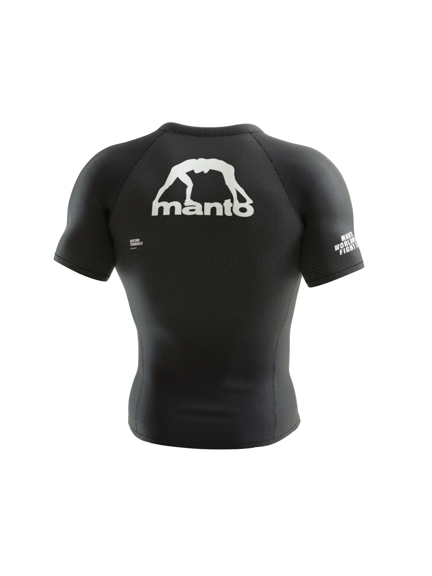 MANTO Rashguard Męski Krótki Rękaw RANK Czarny