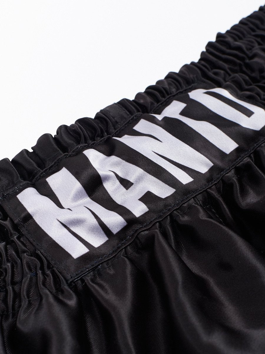 MANTO Spodenki MUAY THAI DUAL Czarne/Srebrne