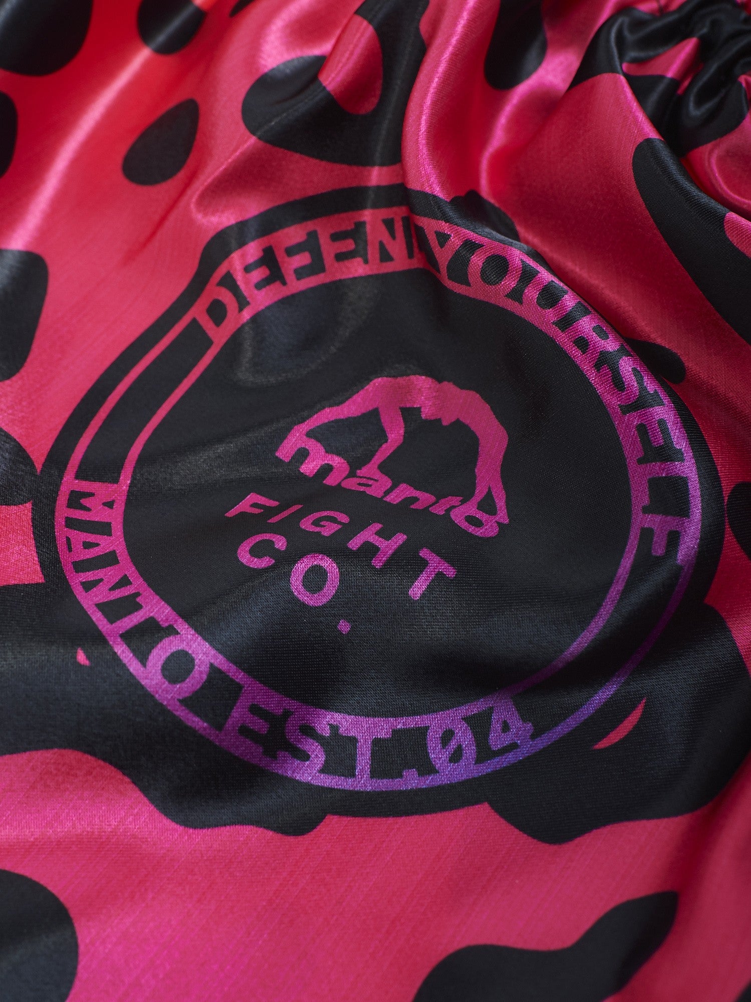 MANTO Spodenki MUAY THAI LEOPARD Różowe/Pomarańczowe