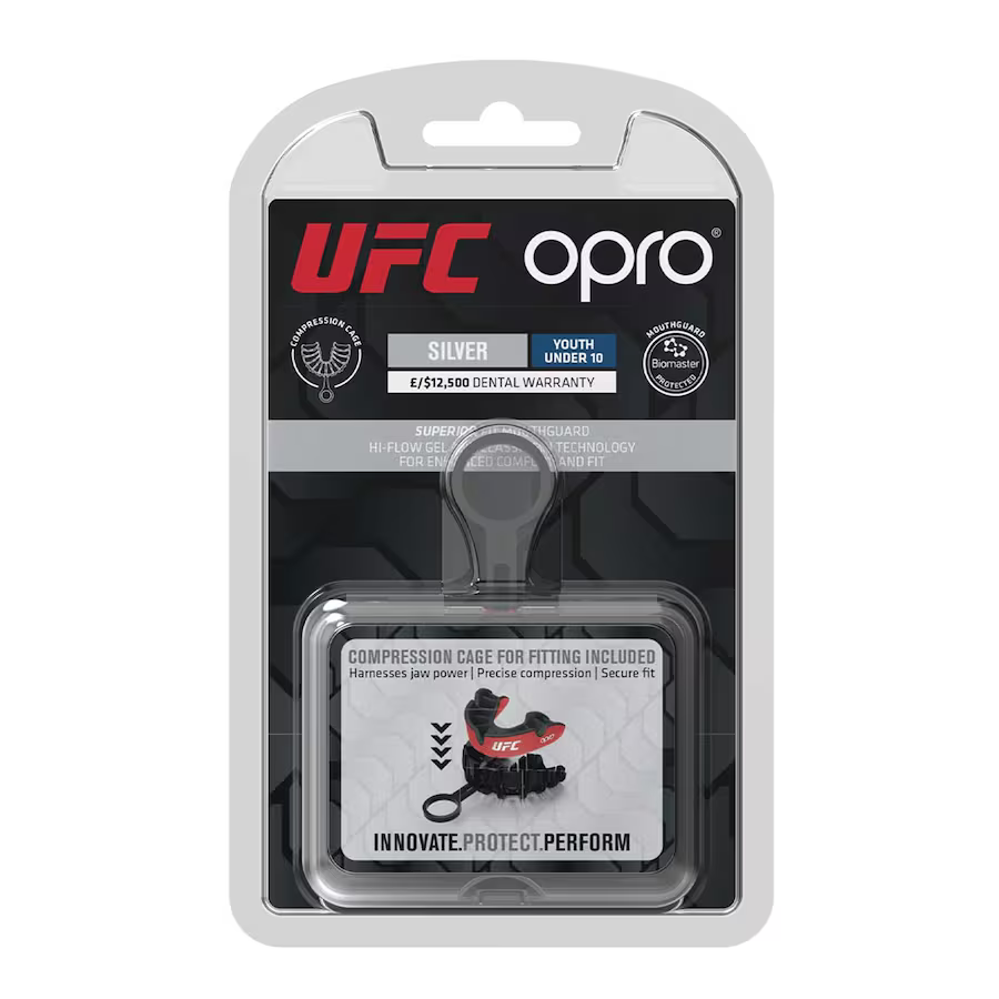 Opro Ochraniacz Na Zęby Dla Dzieci UFC Silver Czerwony/Czarny
