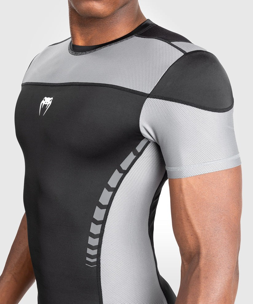 Venum Rashguard Męski Tempest Krótki Rękaw Czarny/Szary