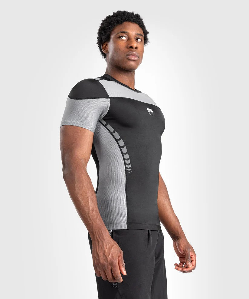 Venum Rashguard Męski Tempest Krótki Rękaw Czarny/Szary