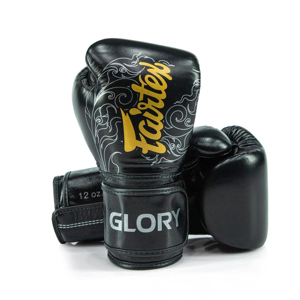 Fairtex Rękawice Bokserskie BGVG3 "Glory" Czarne/Srebrne