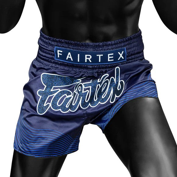 Fairtex Spodenki Muay Thai Blue Ocean BS1930 Niebieskie