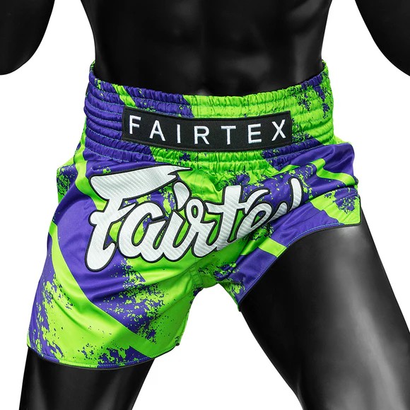 Fairtex Spodenki Muay Thai BS1928 Niebieskie/Zielone