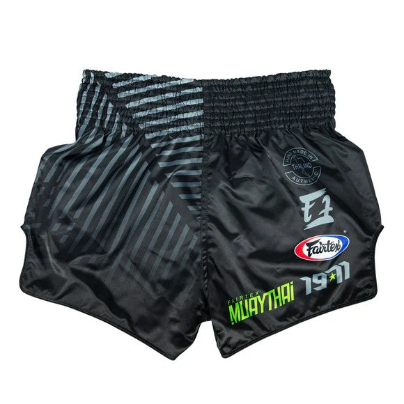 Fairtex Spodenki Muay Thai Racer BS1924 Czarne/Zielone