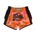 Fairtex Spodenki Muay Thai Camo BS1711 Pomarańczowe/Czarne