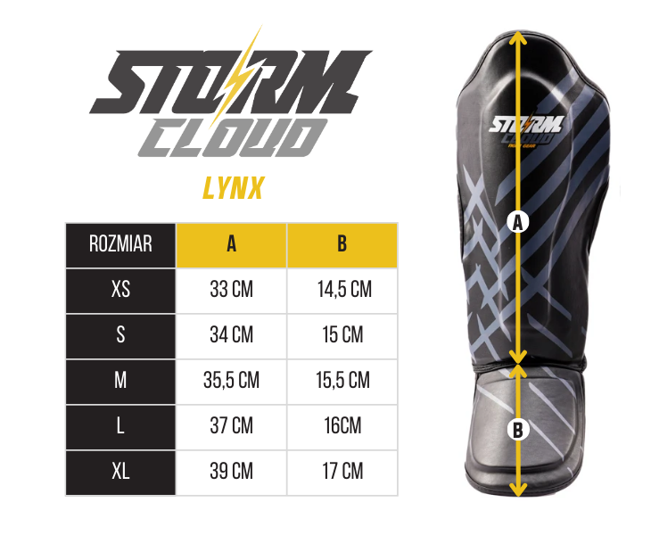 StormCloud Ochraniacze na piszczele Lynx Czarno-Różowe