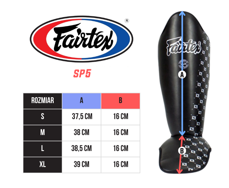 Fairtex Ochraniacze Piszczeli SP5 Czarne