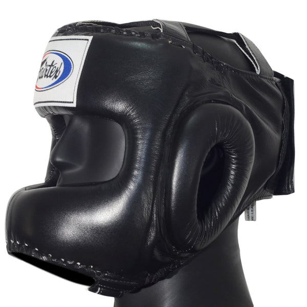 Fairtex Kask Bokserski HG4 z Ochroną Nosa Czarny
