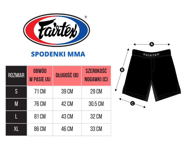 Fairtex Spodenki do MMA model AB15