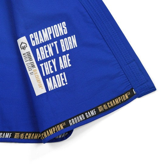 Ground Game Kimono/Gi BJJ Męskie Champion 3.0 Niebieskie