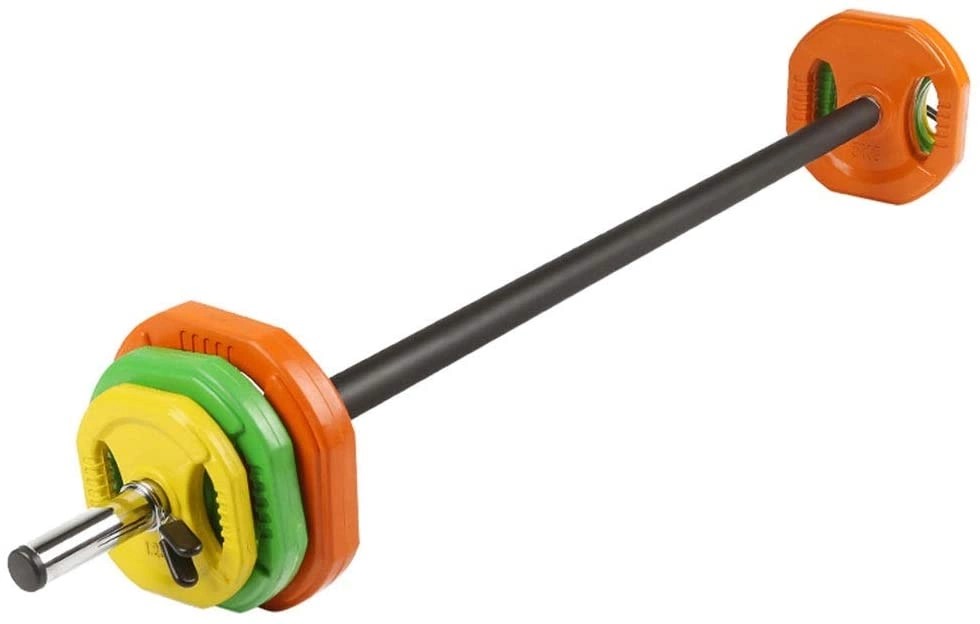 4FIZJO Sztanga fitness z obciążeniem 20kg kolorowa