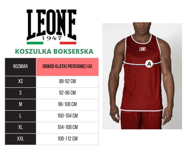 Leone Koszulka Bokserska Dwustronna Niebieska/Czerwona