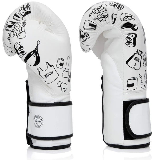 Fairtex Rękawice Bokserskie BGV14 Street Art Graffiti Białe